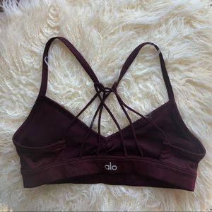 All Yoga Sunny Strappy Bra Bergundy